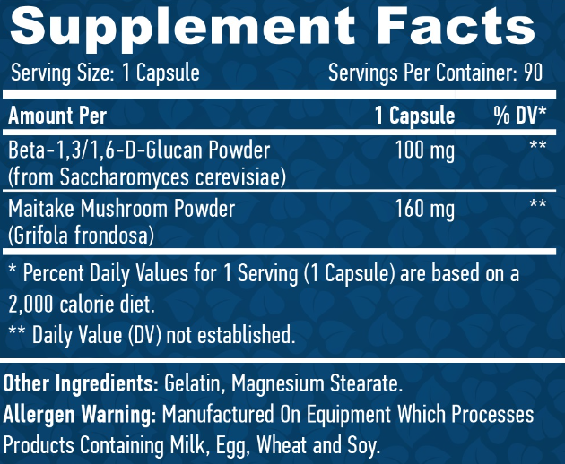 Beta Glucans 100 мг - 90 капс